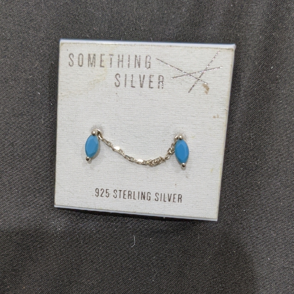 Blue Sterling Silver Earrings